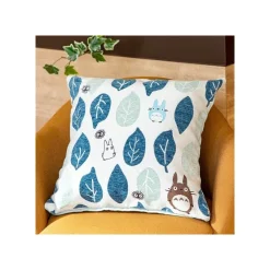 Maison Ghibli Cushion Big Totoro Blue & Green leaves 45x45 cm - My Neighbour Totoro