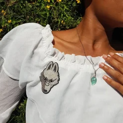 Maison Ghibli Embroidered Jewel Brooch Moro - Princess Mononoke