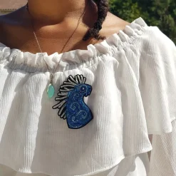 Maison Ghibli Embroidered Jewel Brooch Night Walker - Princess Mononoke