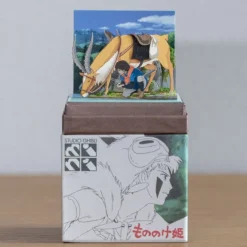 Maison Ghibli Paper Craft Ashitaka et Yakul - Princess Mononoke