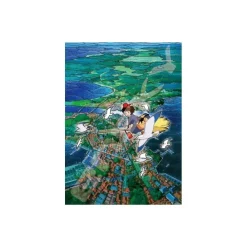 Maison Ghibli Stained glass Puzzle 500P Koriko City's Sky - Kiki’s Delivery Service